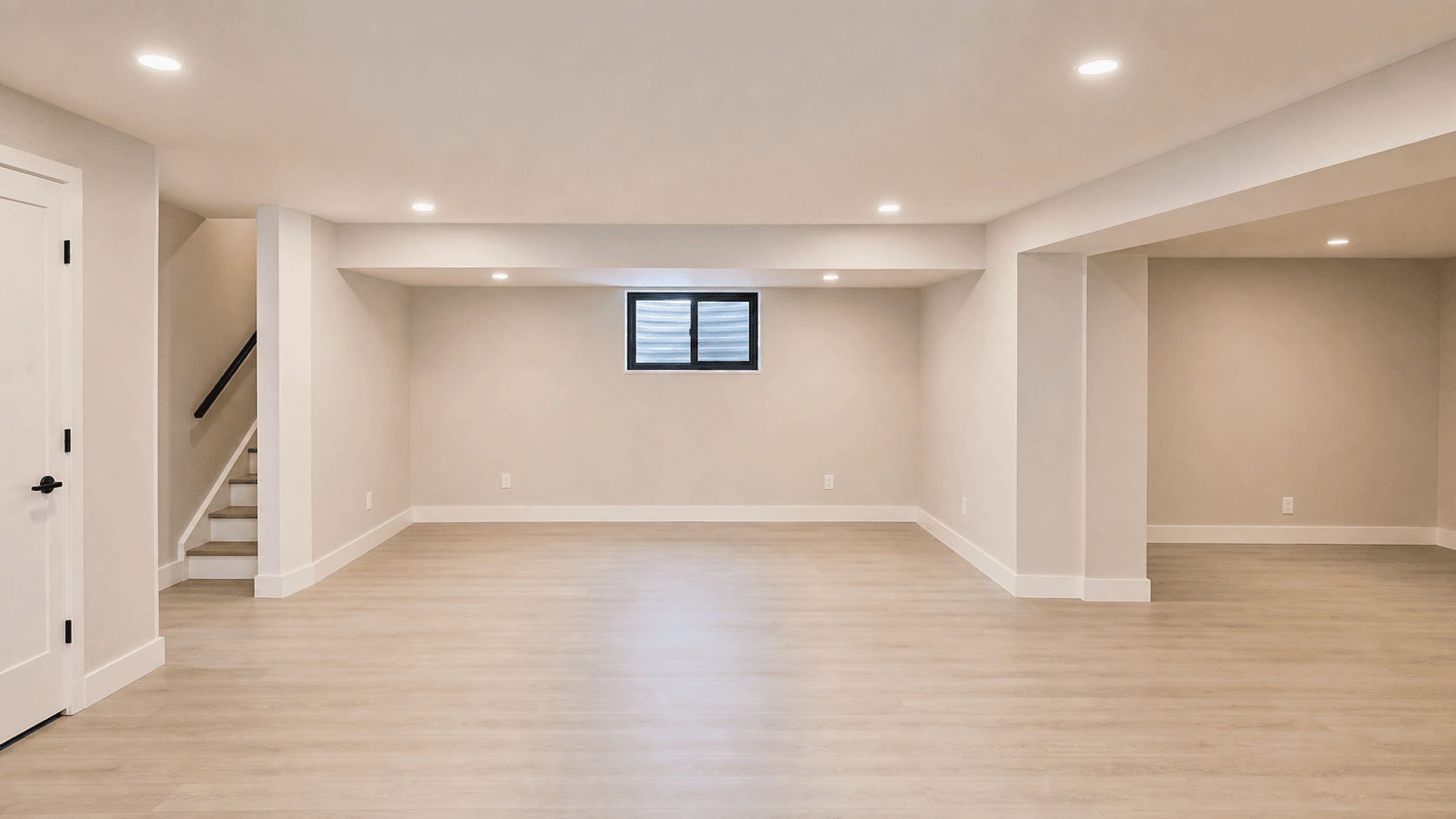 Finished basement drywall renovation